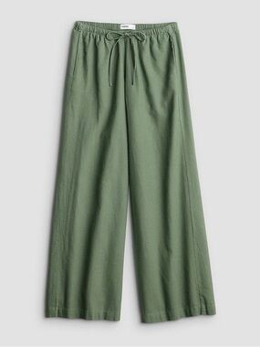 Sonoma Olive Green Wide Leg Drawstring Pants